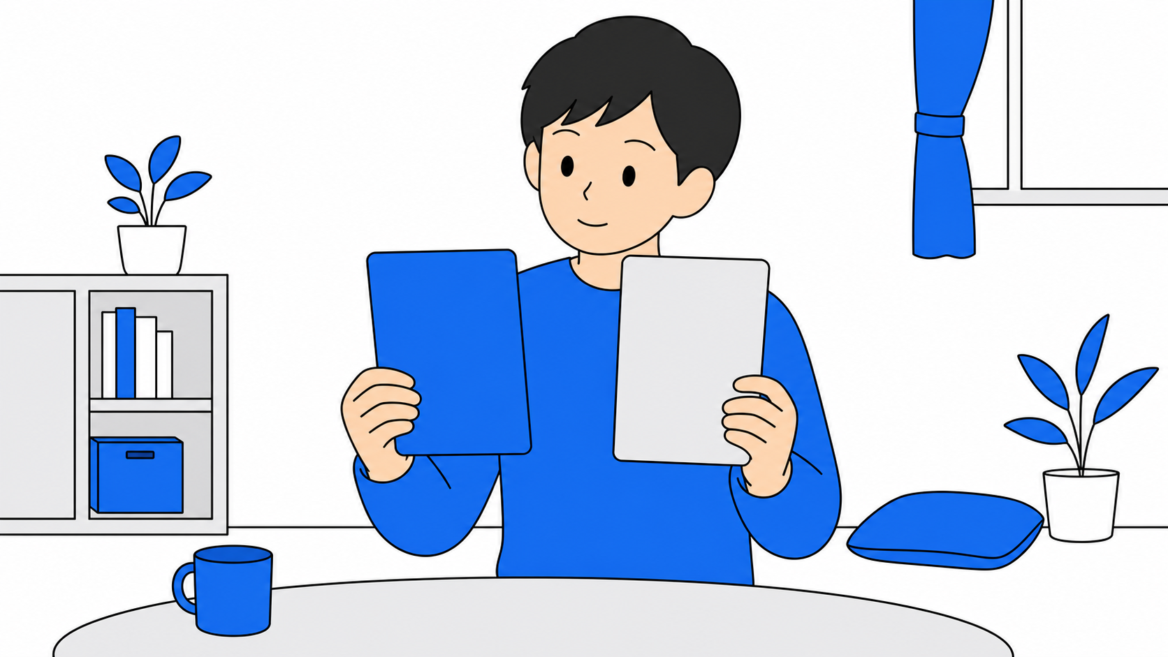 ドコモ光の申し込みを検討する一人暮らしの部屋のイメージ