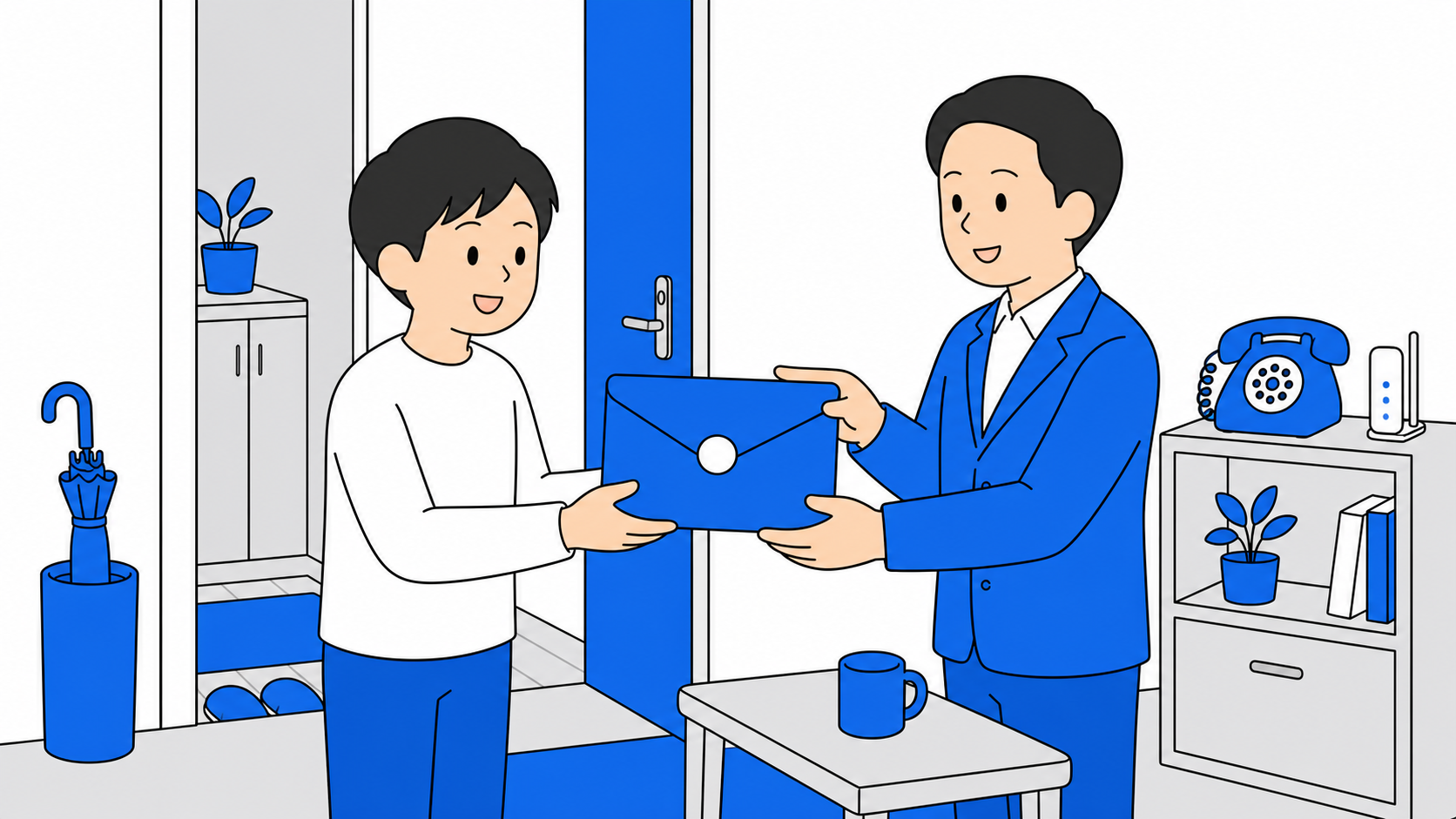 BIGLOBE光とおてがる光を比較検討する一人暮らしの部屋のイメージ