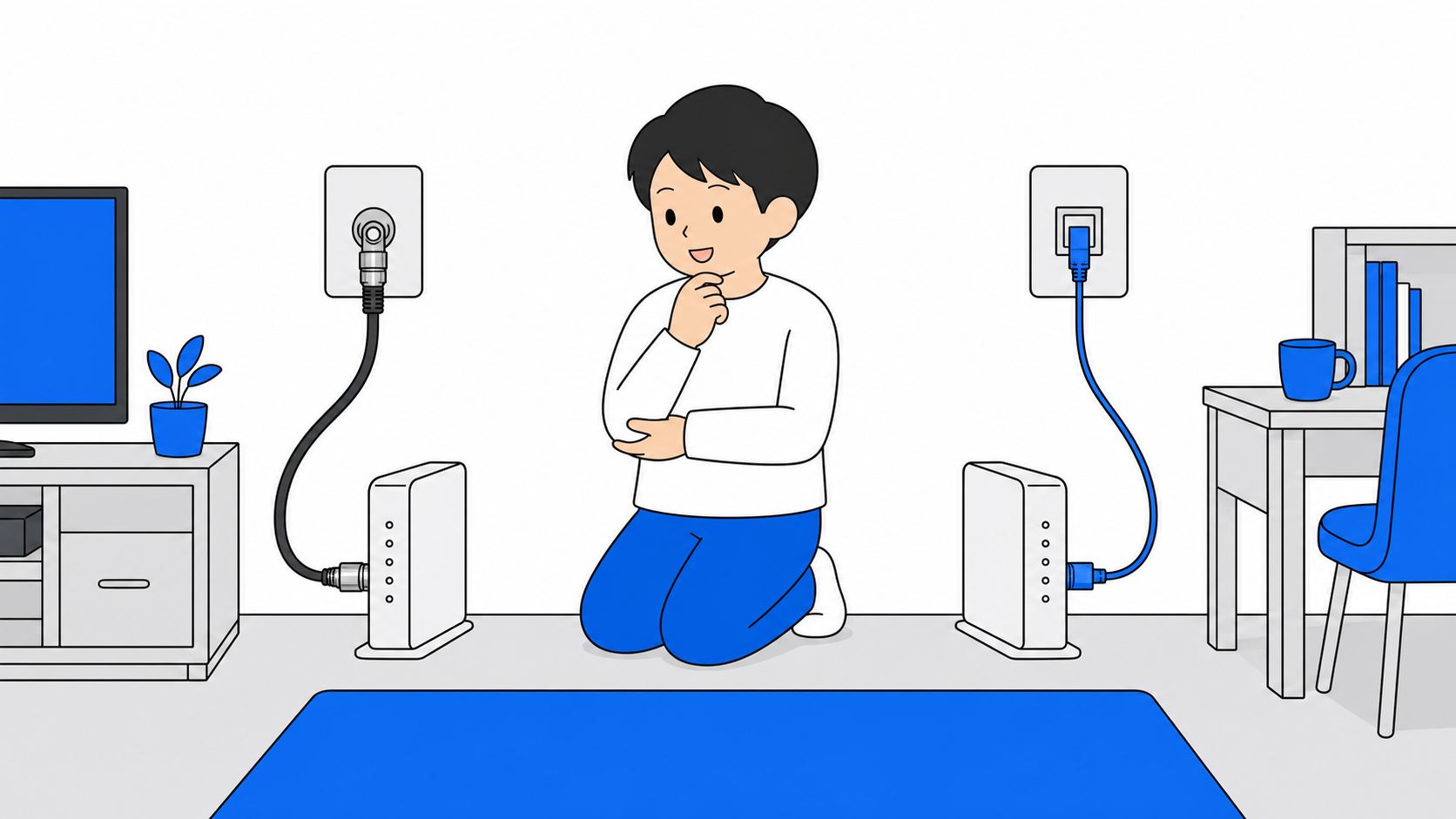 ケーブルテレビのインターネットが遅くなる仕組みのイメージ