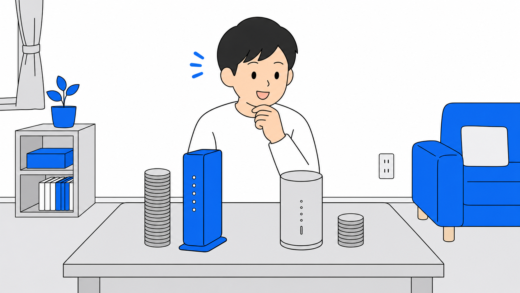 ドコモ光とおてがる光の料金比較イメージ