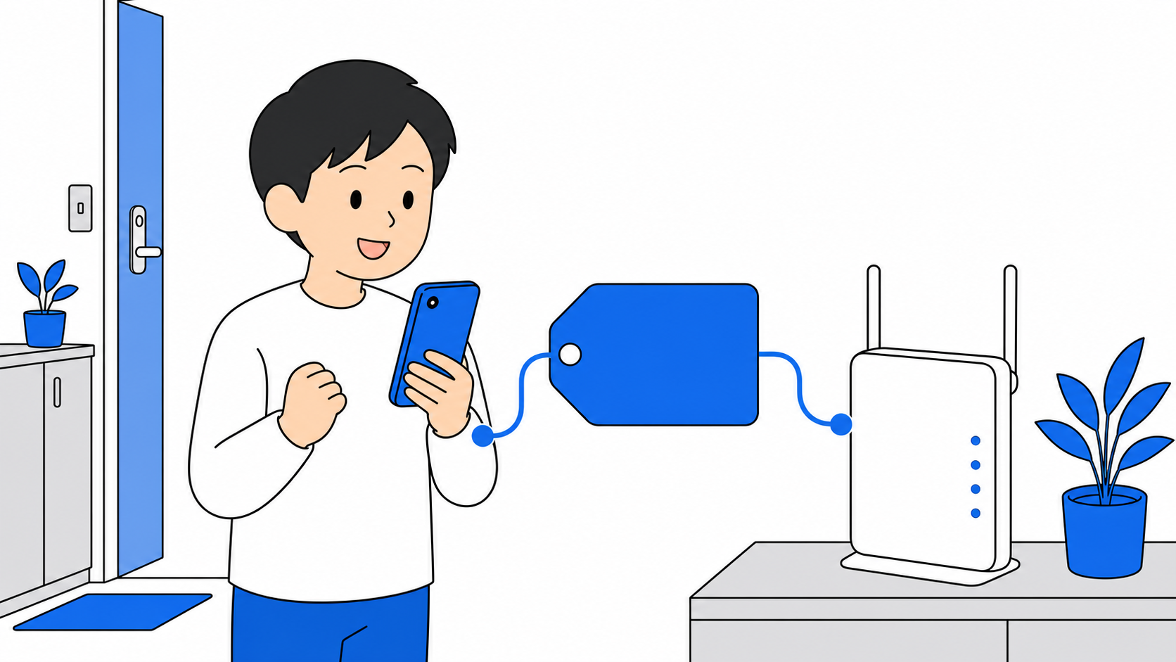 コンセントに挿すだけで使えるホームルーターのイメージ