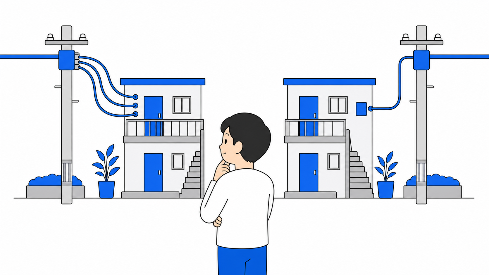 光コラボと独自回線の仕組みの違いを図解で確認するイメージ