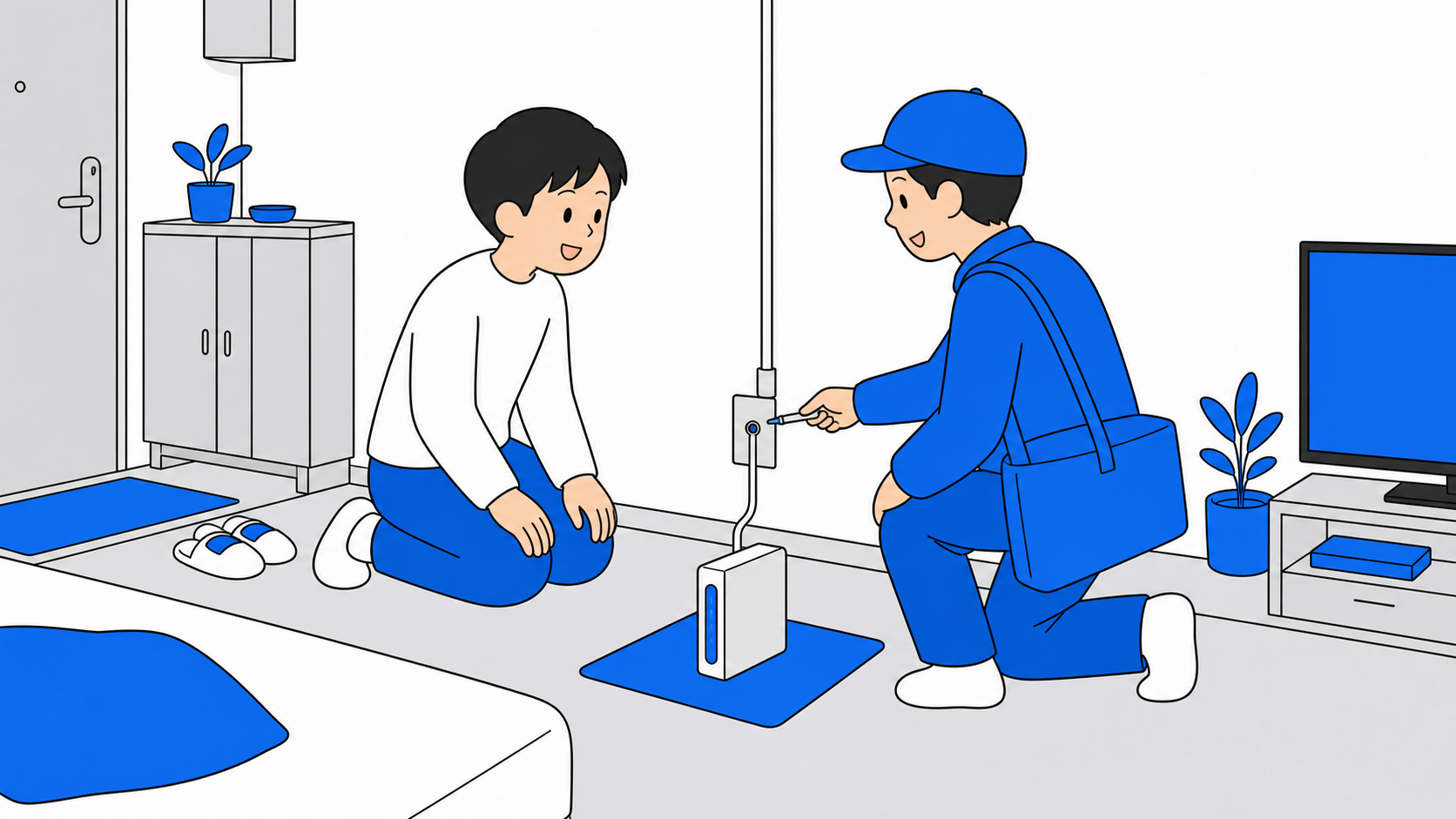 工事が必要かどうかをチェックするイメージ