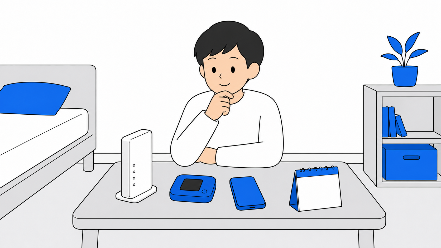 仮住まい期間別のネット環境を検討するイメージ