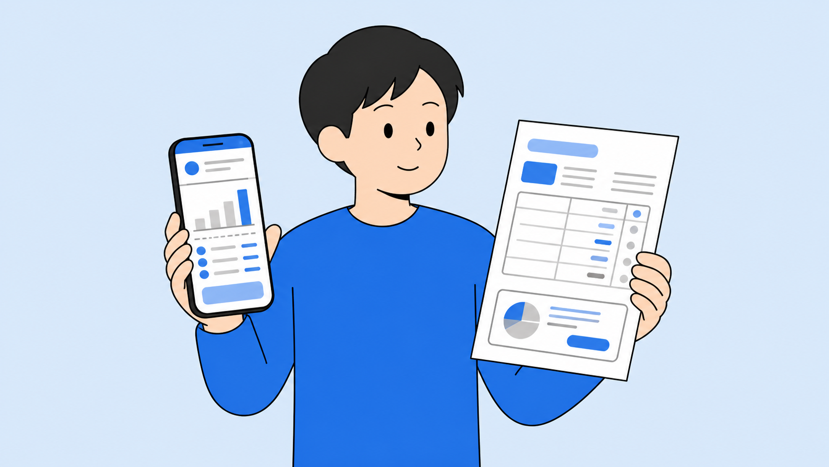 ネット回線の契約先を調べる5つの方法を、かかる時間とわかることで比較するイメージ