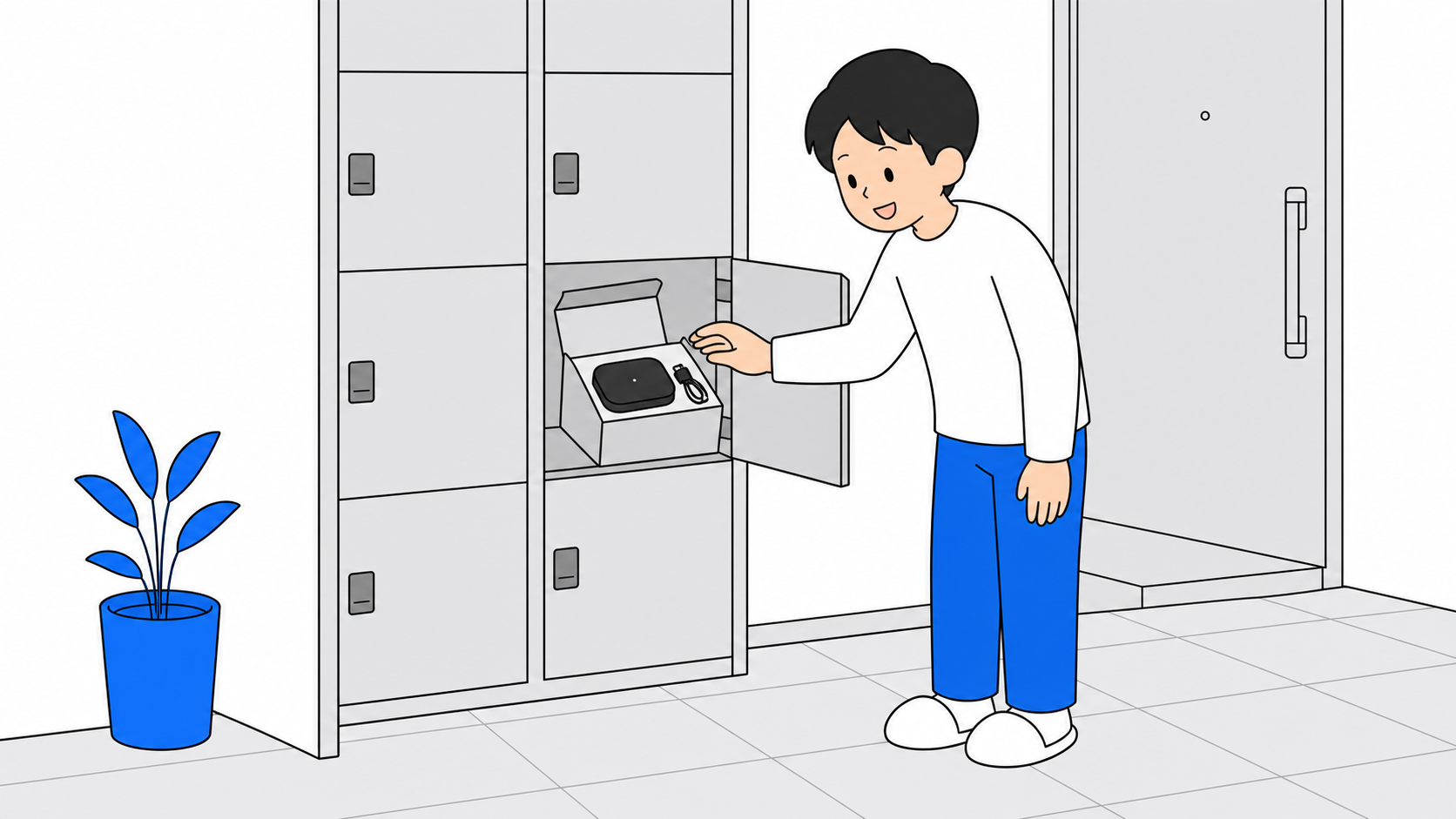 縛りなしのレンタルWi-Fiを持ち歩いて外出するイメージ
