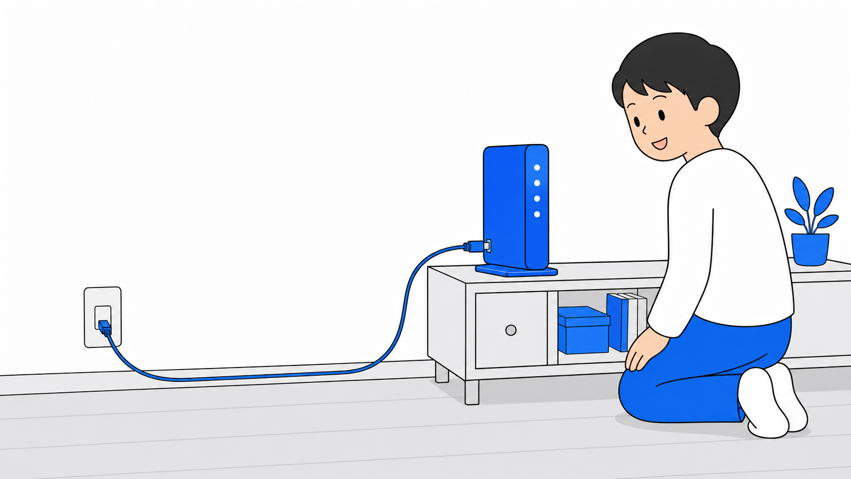 上り・下り・Ping(反応速度)の違いを矢印で図解したイラスト