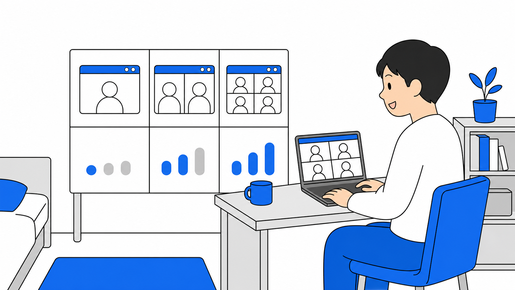 Zoom・Teams・Google Meet別に必要な速度の目安をまとめた表