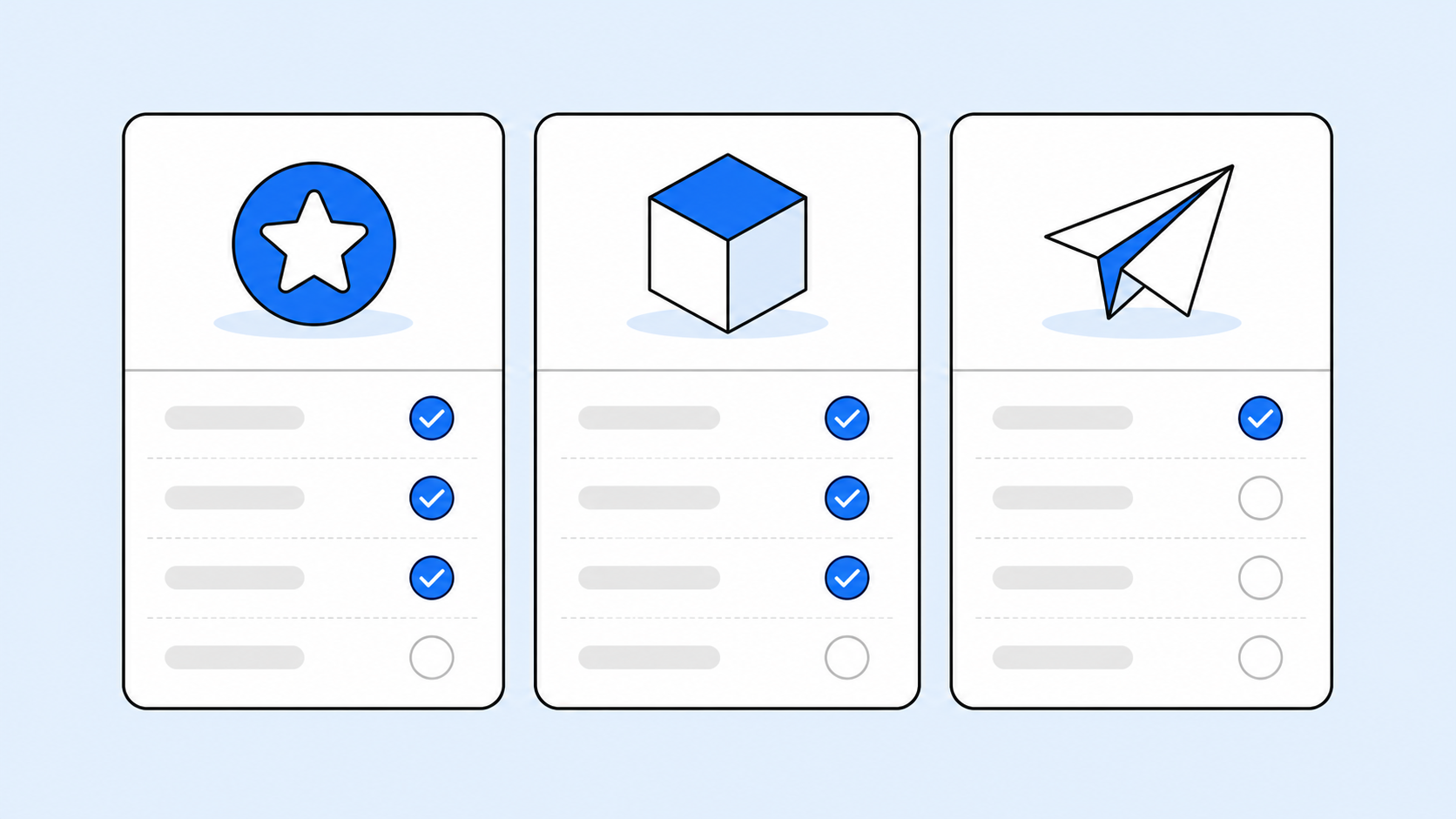 プロバイダのID・パスワード3種類を、使う場面と探し場所で比較する表のイメージ