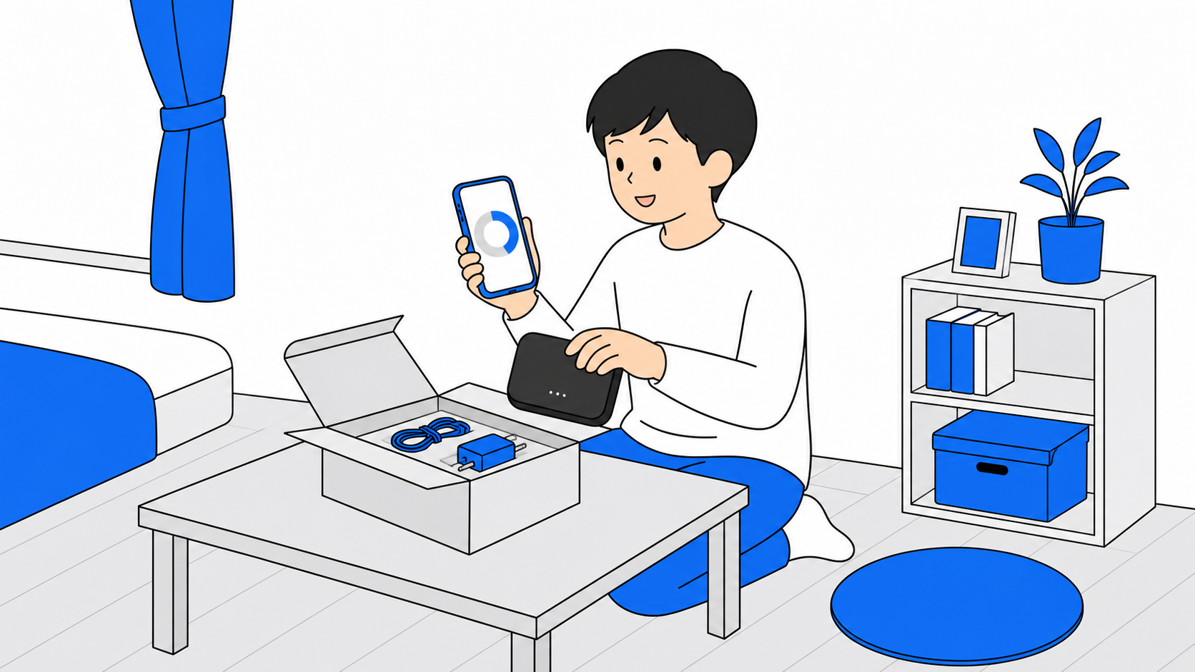 Wi-Fiレンタルの返却・データ容量の注意点のイラスト