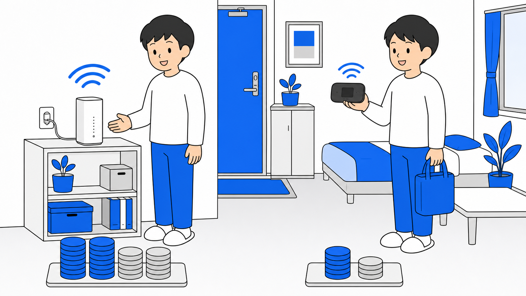 5G CONNECTとSTAR Wi-Fiの料金比較イメージ