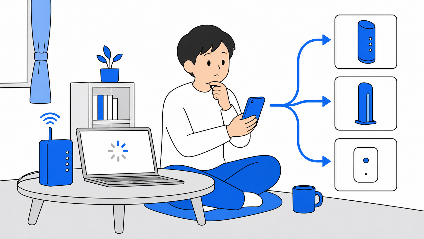 それでも遅いときに乗り換えを検討する判断フローのイラスト