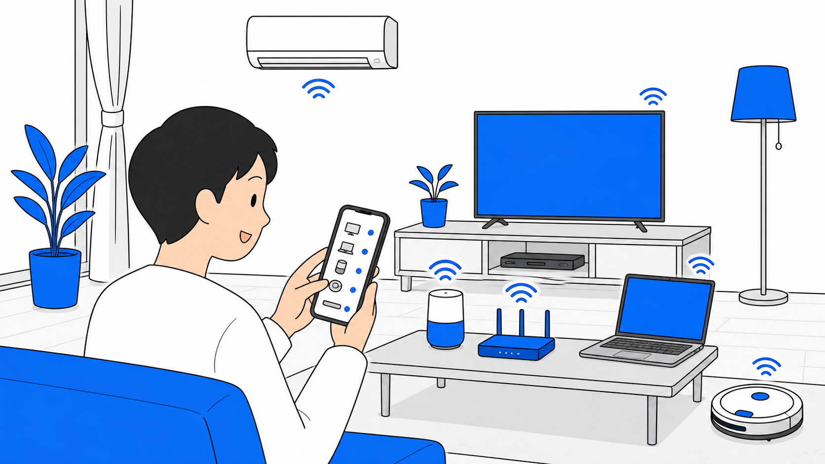 ルーターの接続一覧を確認して知らない端末を見分けるイメージ